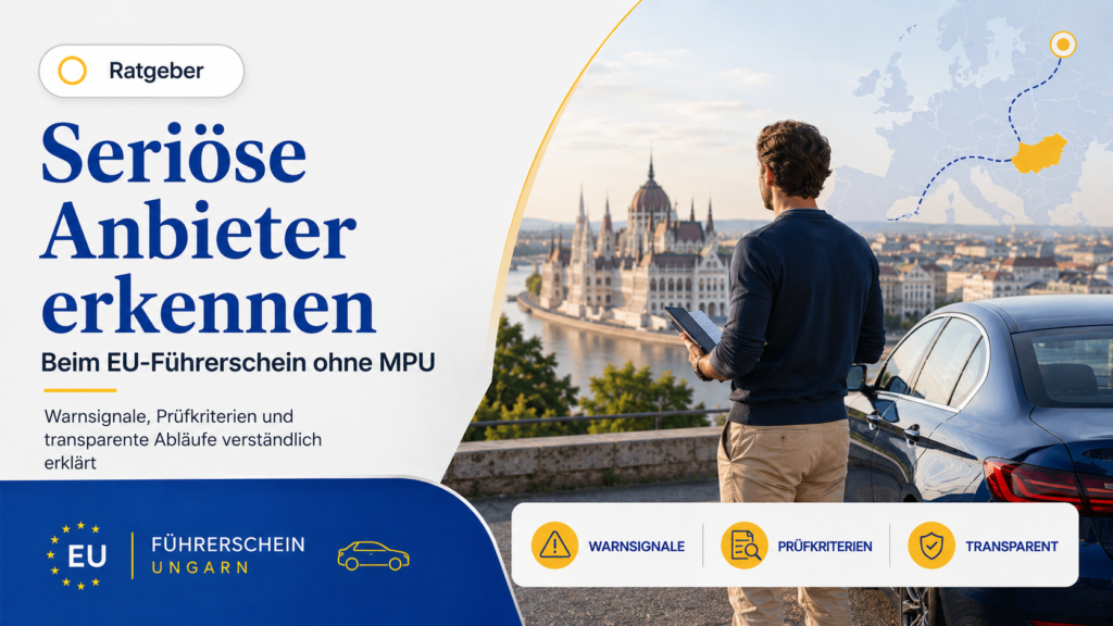 EU-Führerschein ohne MPU: So erkennen Sie einen seriösen Anbieter